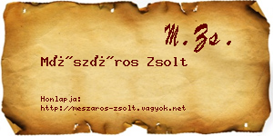 Mészáros Zsolt névjegykártya