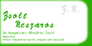 zsolt meszaros business card